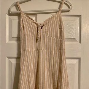 Hollister tan striped summer dress